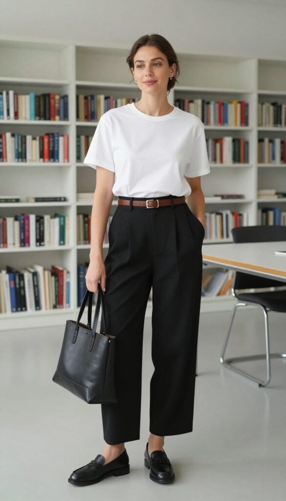 5. The Wide-Leg Trouser and Tee