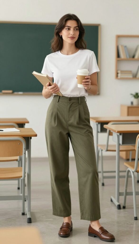 7. The Trousers and Loafers Pairing