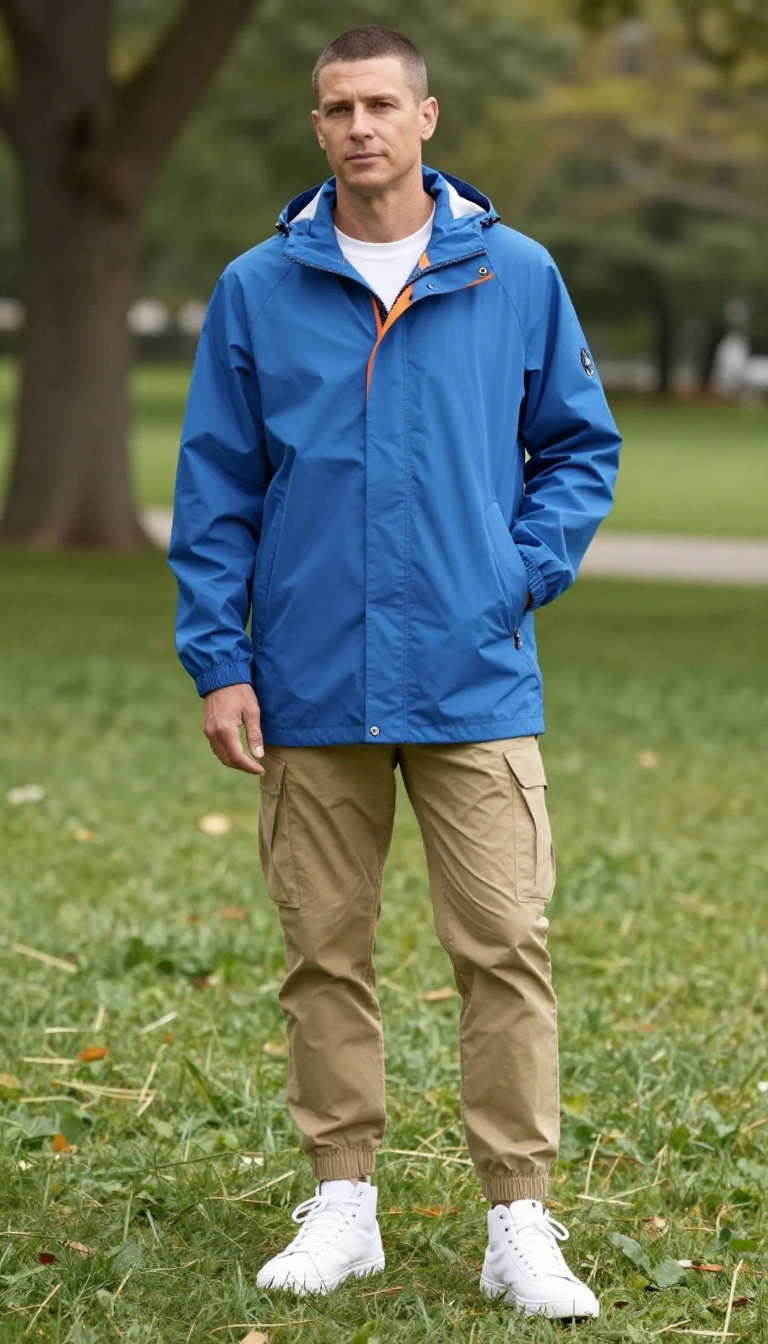 9. The Windbreaker and Cargo Pants