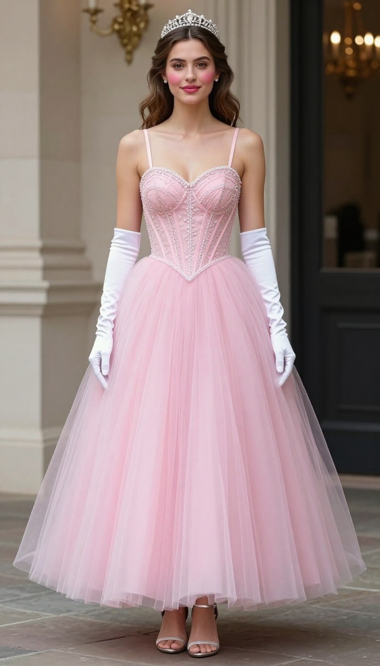 6. Barbie at the Ball: Pink Gown & Tiara