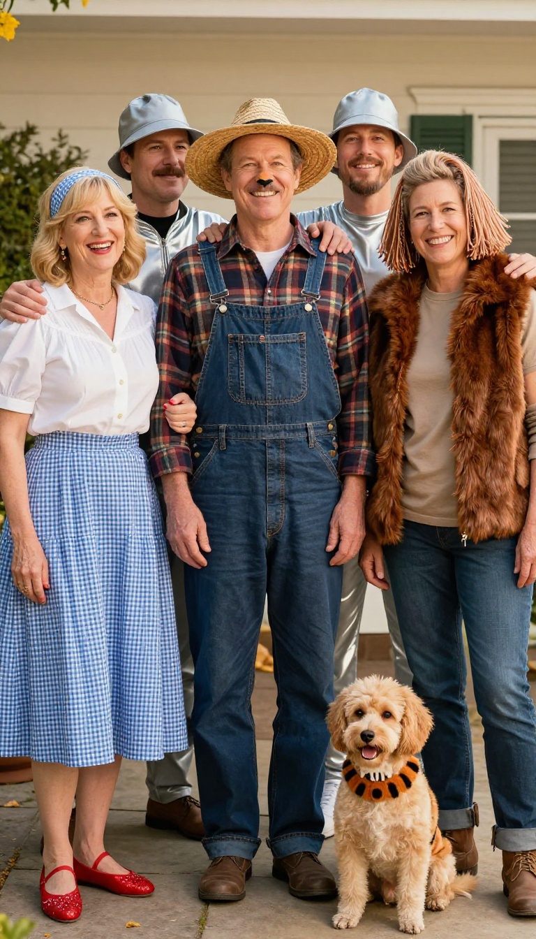 1. The Wizard of Oz: Dorothy, Scarecrow, Tin Man, Cowardly Lion, and Toto