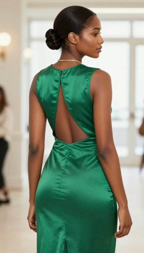 14. Backless Dress With a Choker Necklace