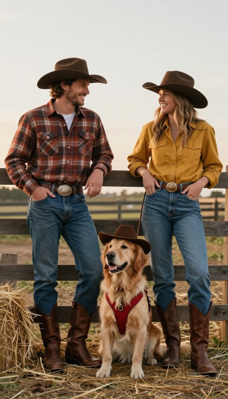 1. The Classic Cowboy and Cowgirl with a Trusty Steed