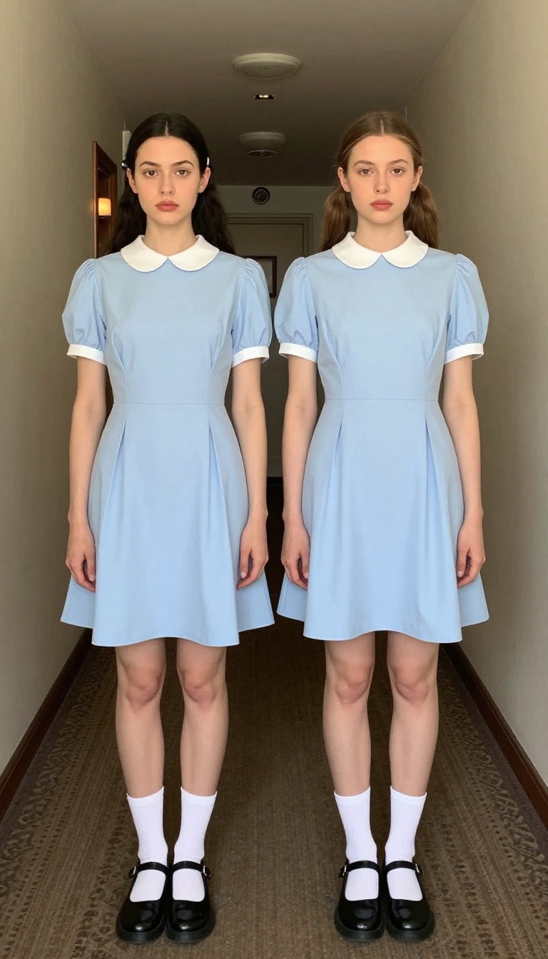 2. The Shining's Twins: Creepy and Coordinated