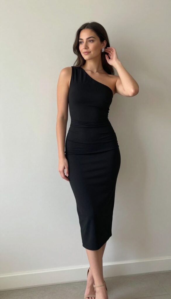 14. One-Shoulder Elegance