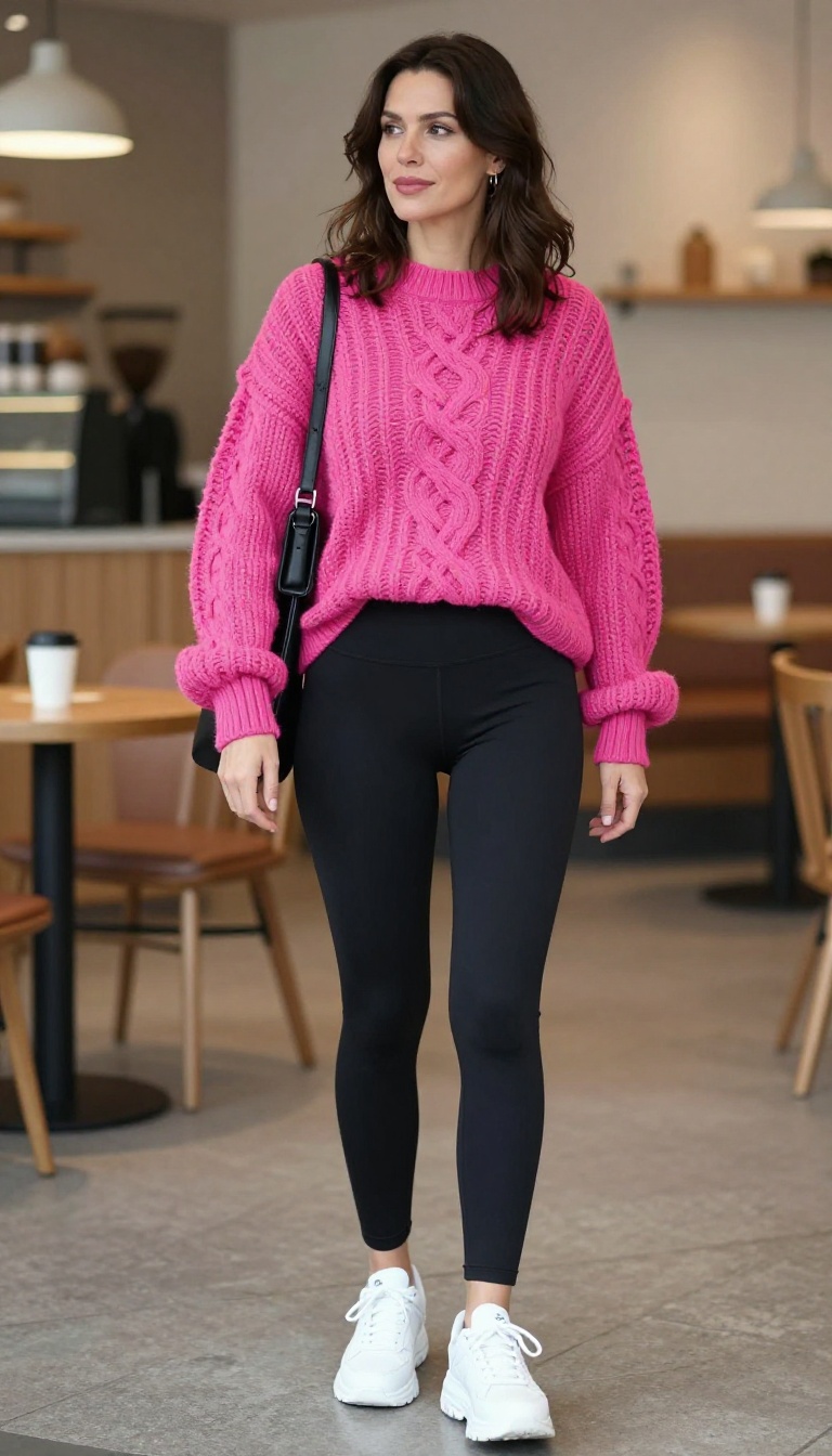 11. Leggings and an Oversized Sweater
