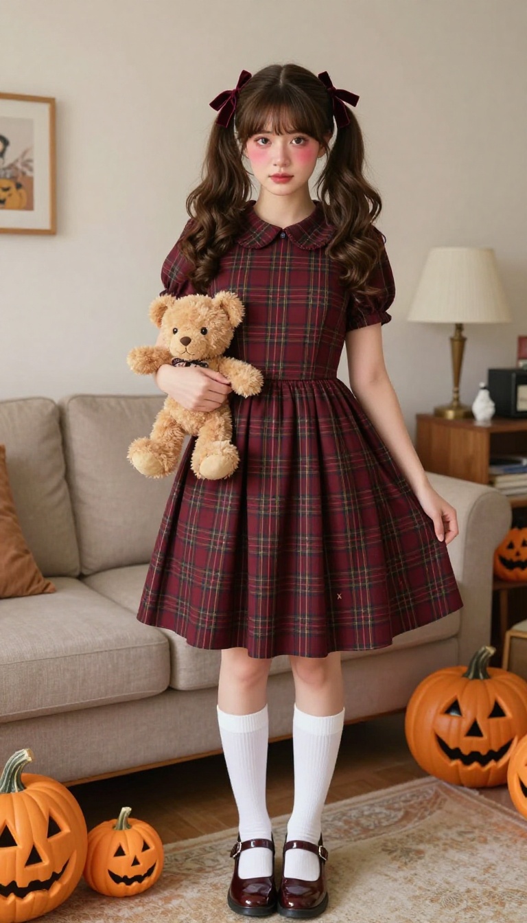 5. Creepy Doll: Plaid and Pigtails