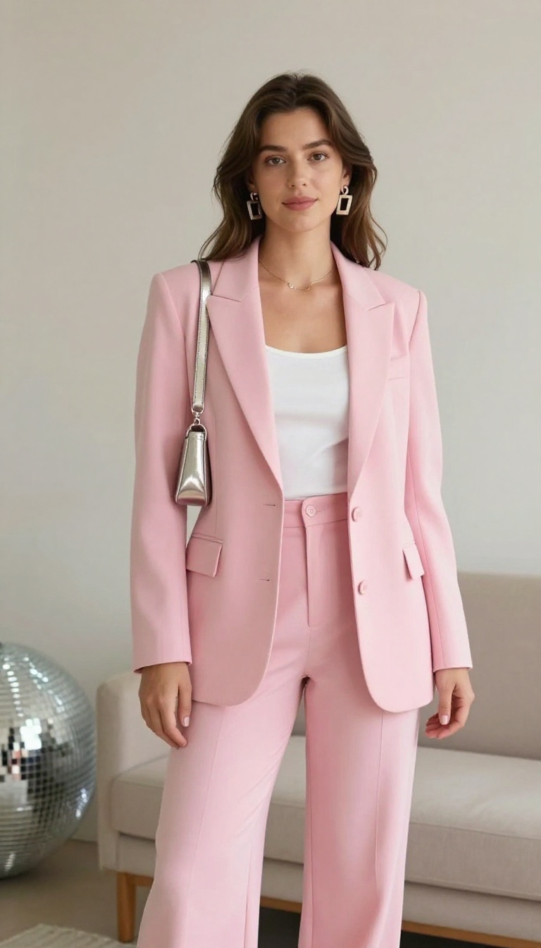 2. Pastel Power Suit: Bold and Bright