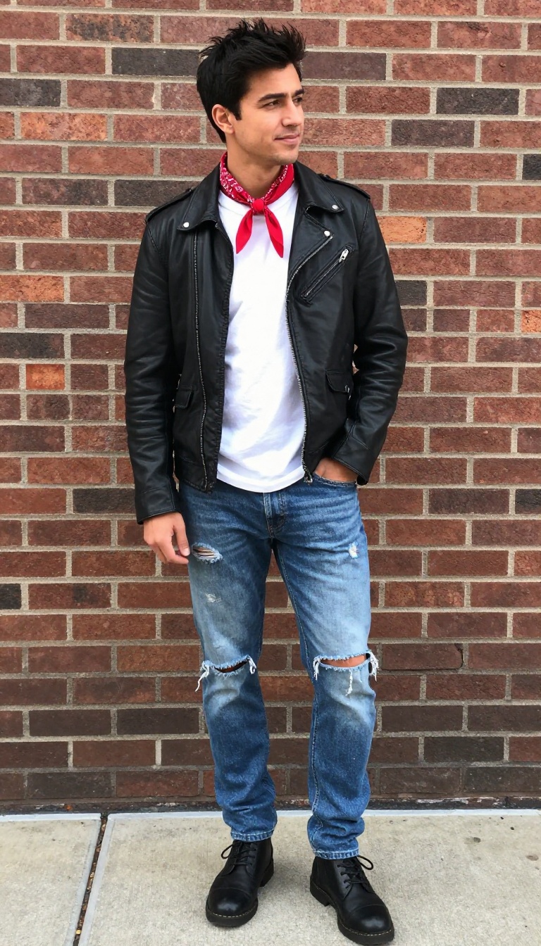 7. The Leather Jacket Rebel Look