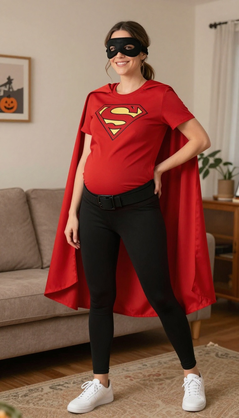 11. The Mama-to-Be Superhero: A Powerful and Comfy Look