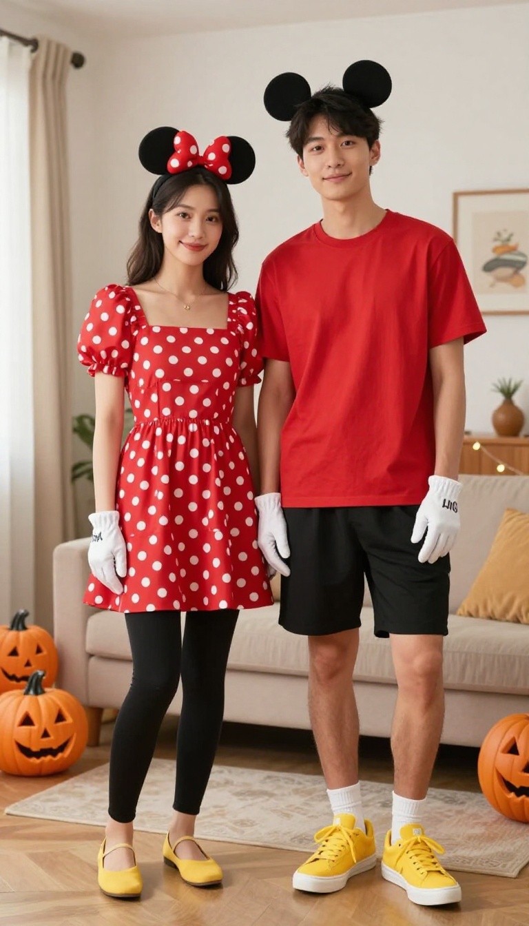 9. Mickey and Minnie Mouse