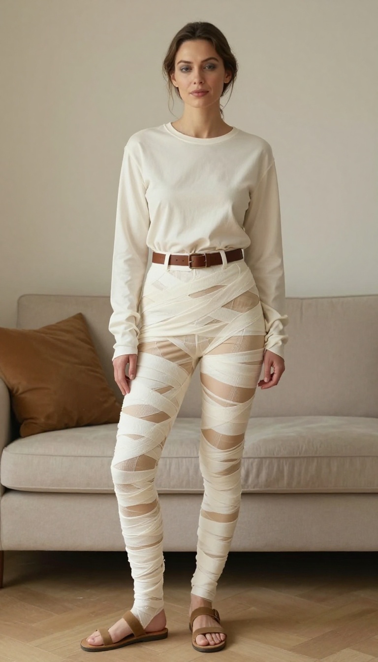 11. Minimalist Mummy in Neutral Tones