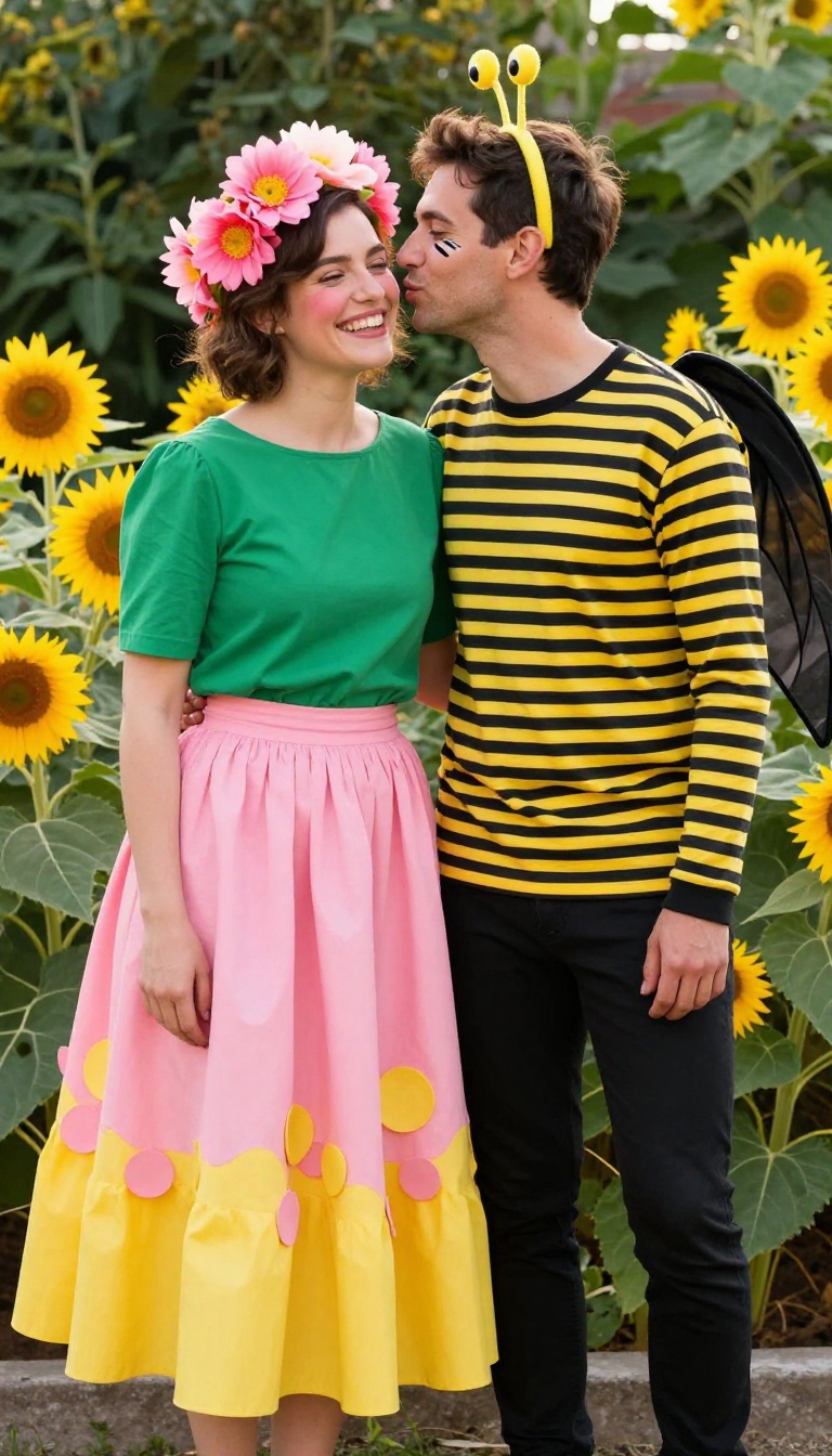 11. Garden Duo: Flower & Bee