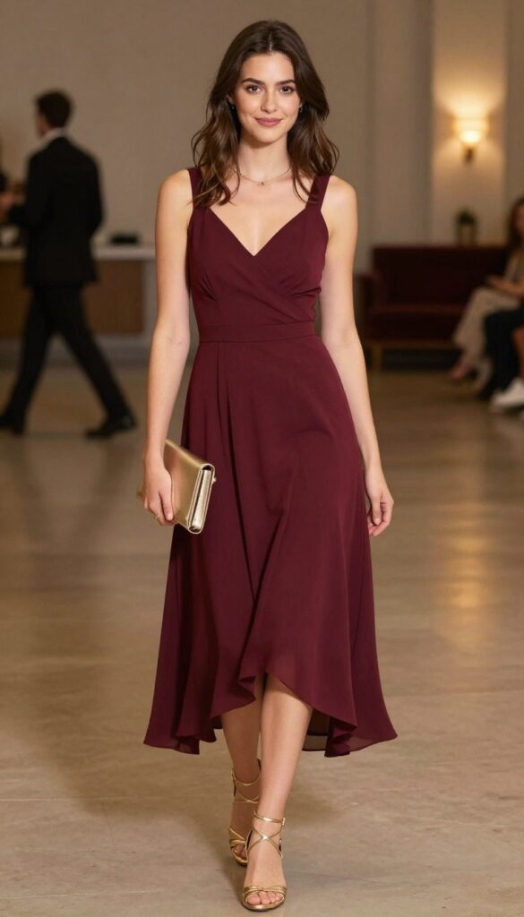 7. Elegant High-Low Hem Dress