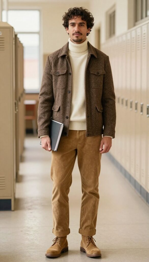 9. The Tweed Jacket and Corduroy Pants