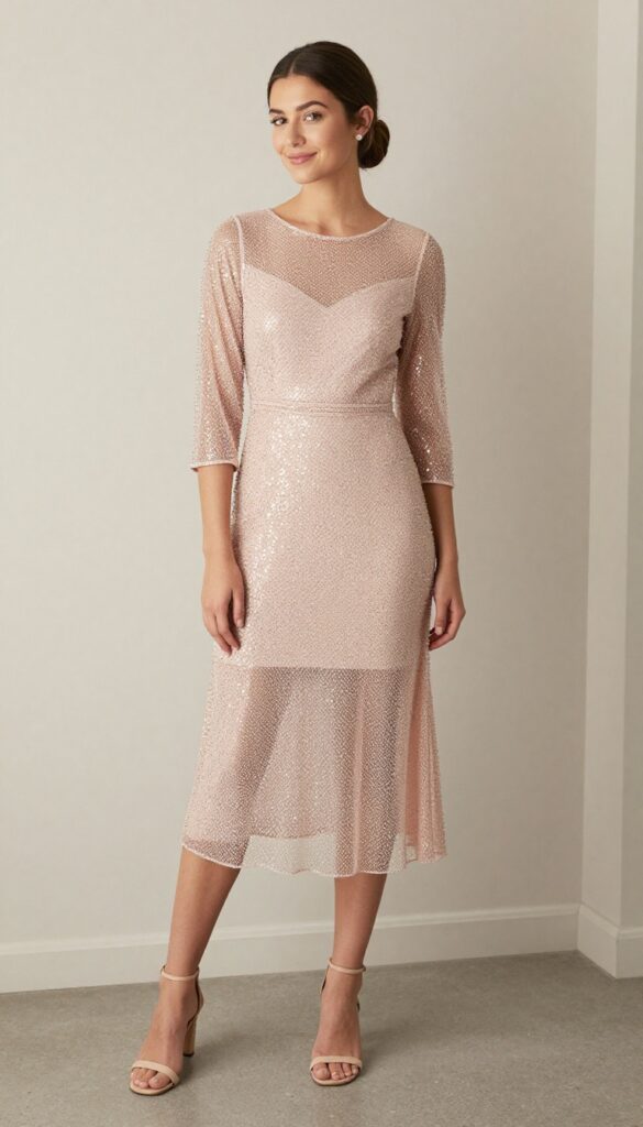 5. The Embellished Mesh Dress