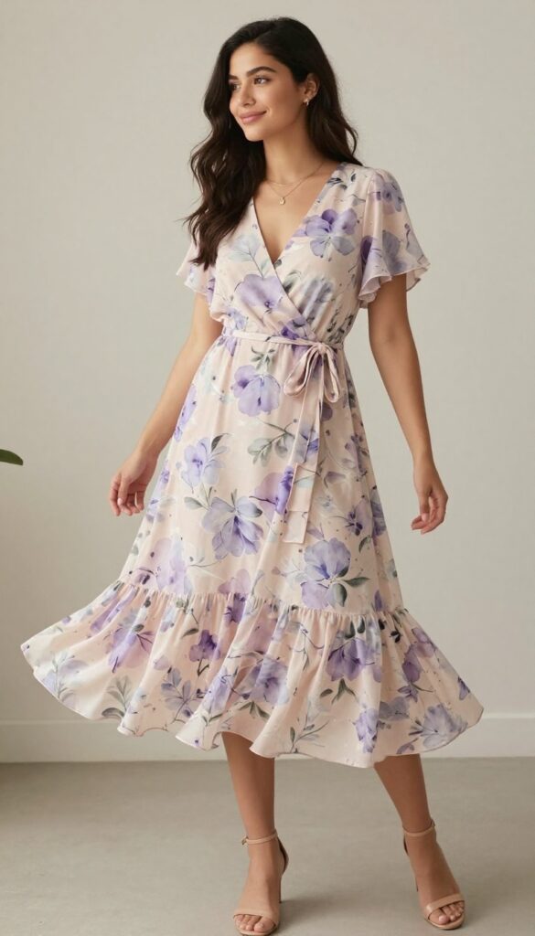 1. The Flowy Floral Wrap Dress