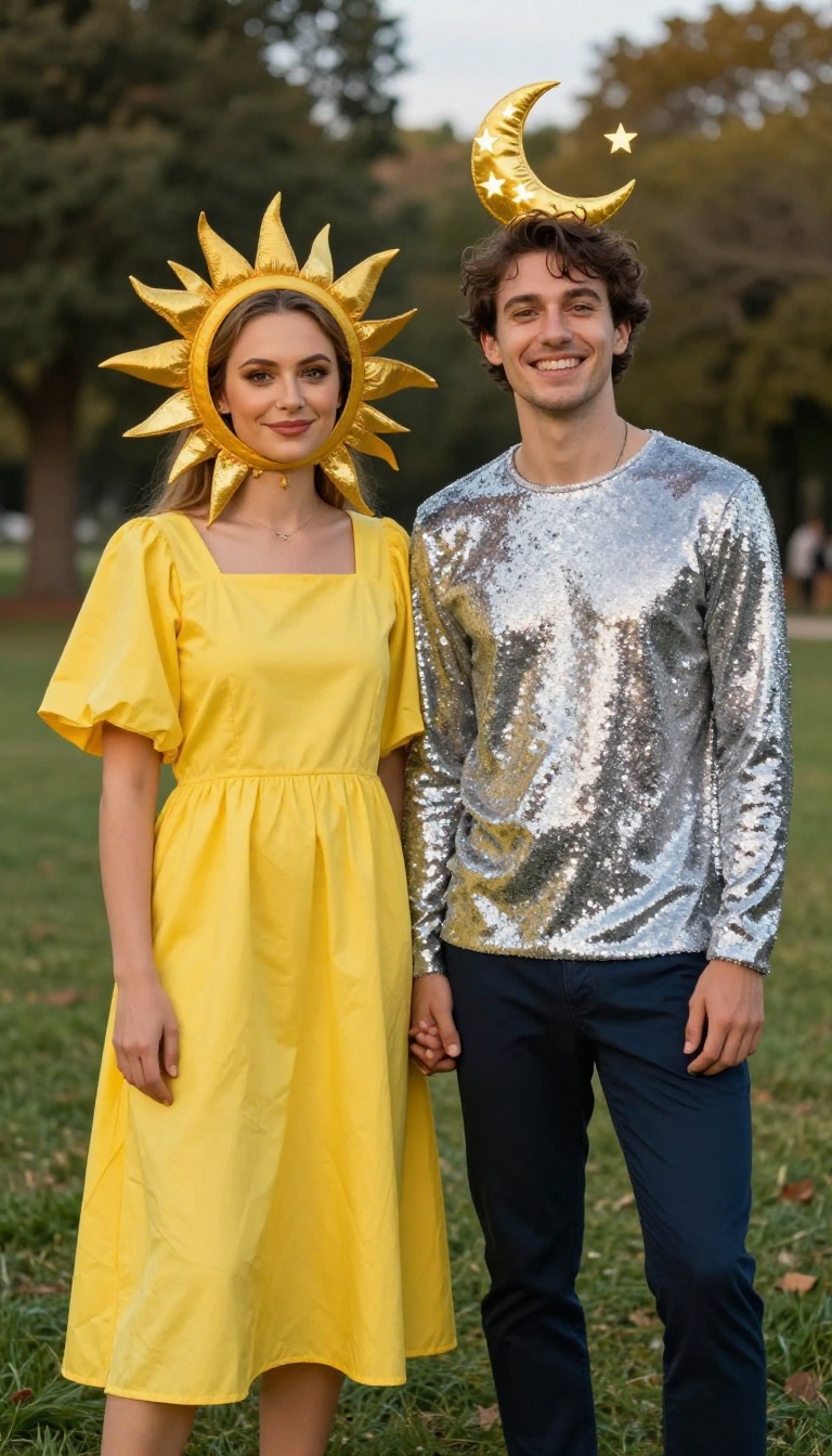 5. Nature-Inspired: Sun and Moon