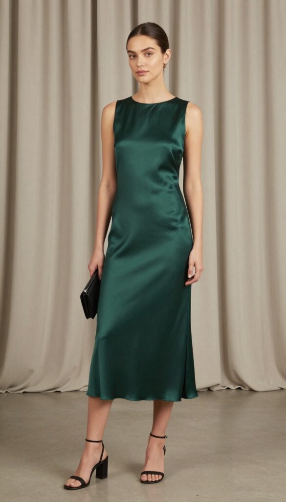 13. Minimalist Column Dress for Understated Glam