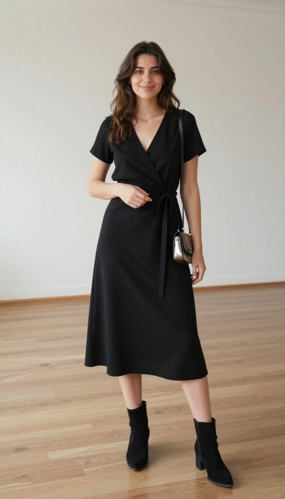 11. Wrap Dress for a Flattering Fit