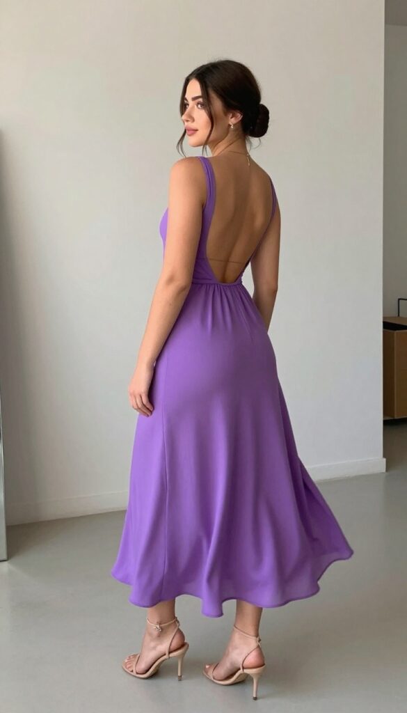 15. Backless Dress in Wisteria