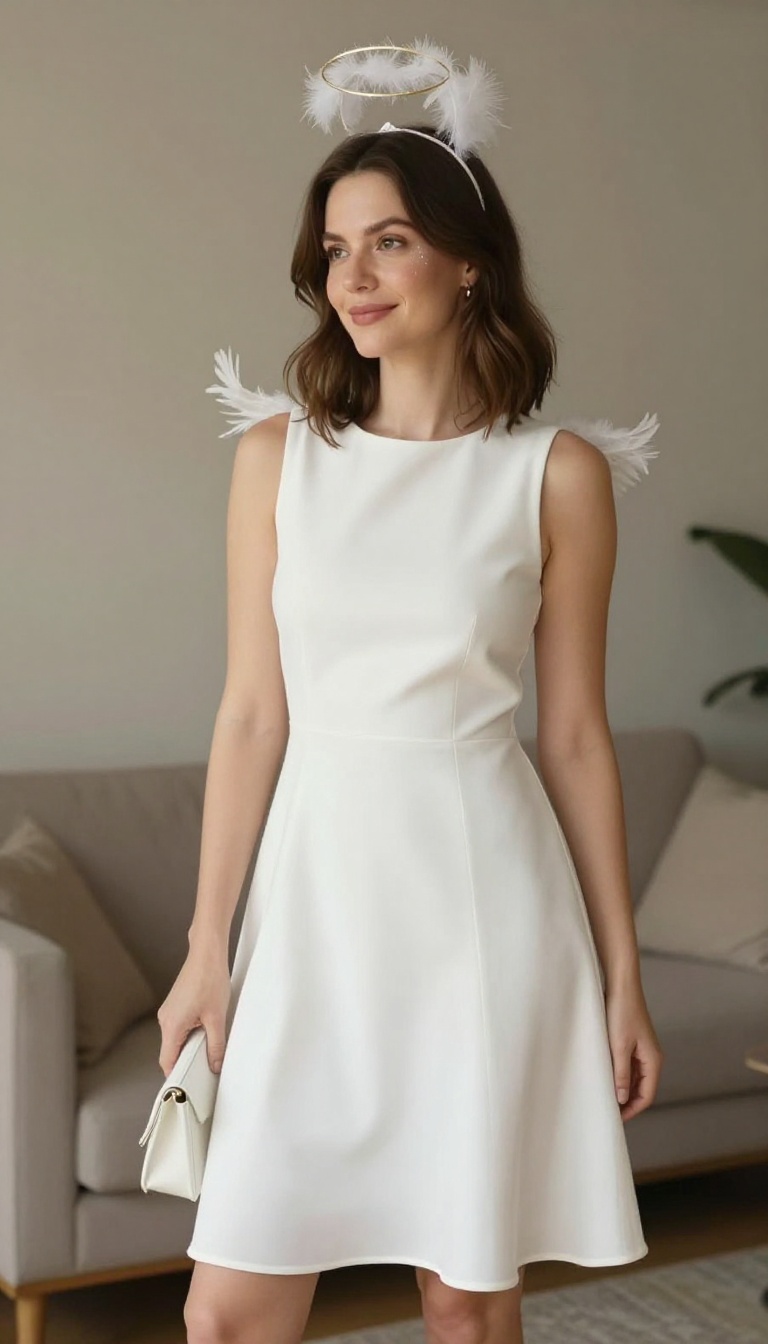 10. Angel: White Outfit and a Halo