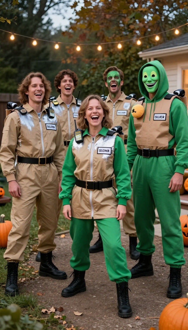 11. The Ghostbusters: Four Ghostbusters and Slimer