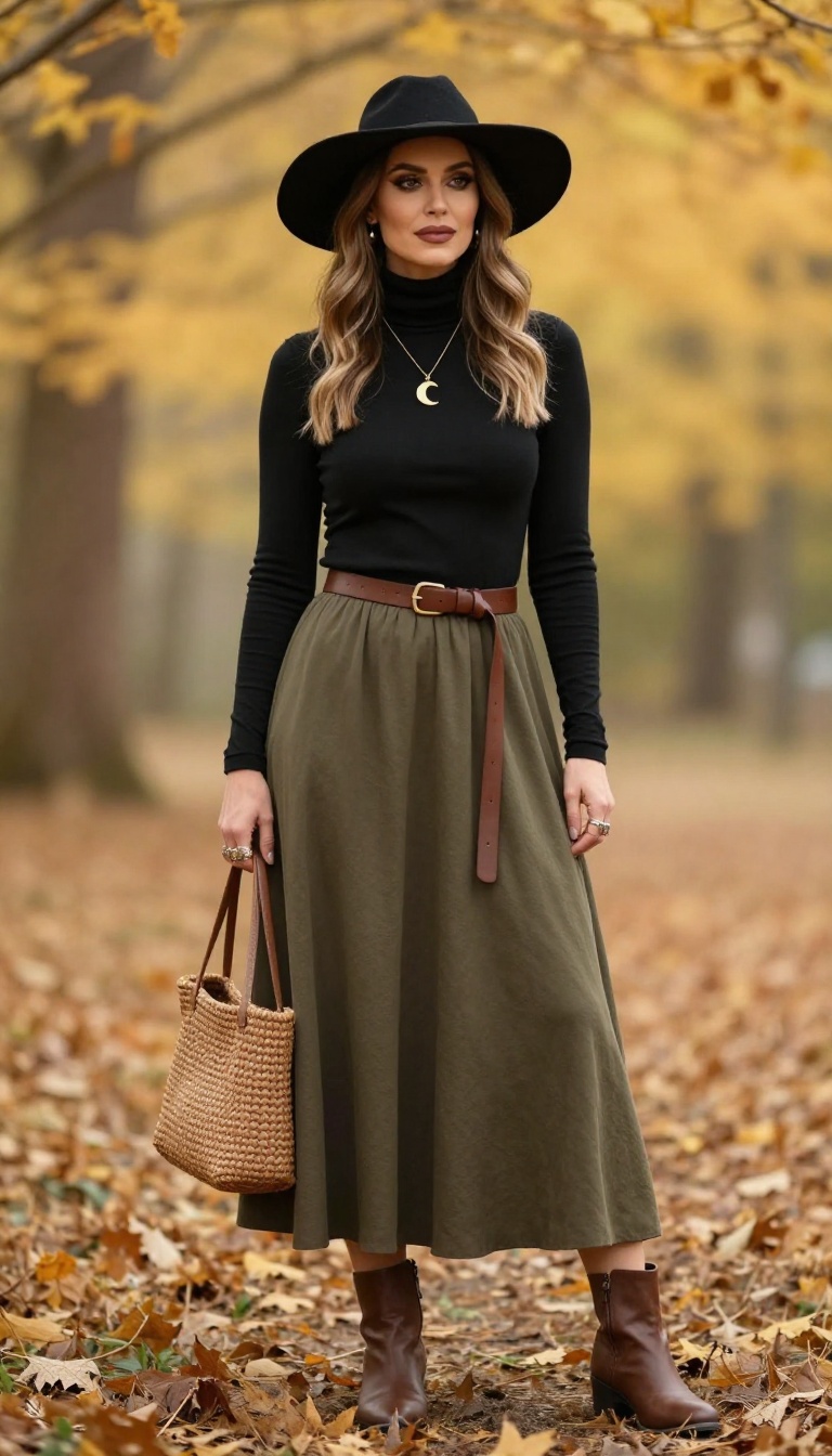 1. Modern Witch in Earthy Neutrals