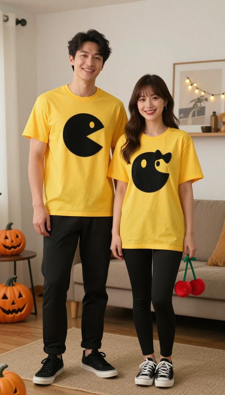 3. Retro Arcade Characters: Pac-Man and Ms. Pac-Man