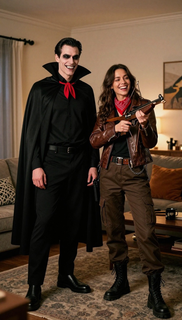 5. Spooky but Sweet: Vampire and Vampire Hunter