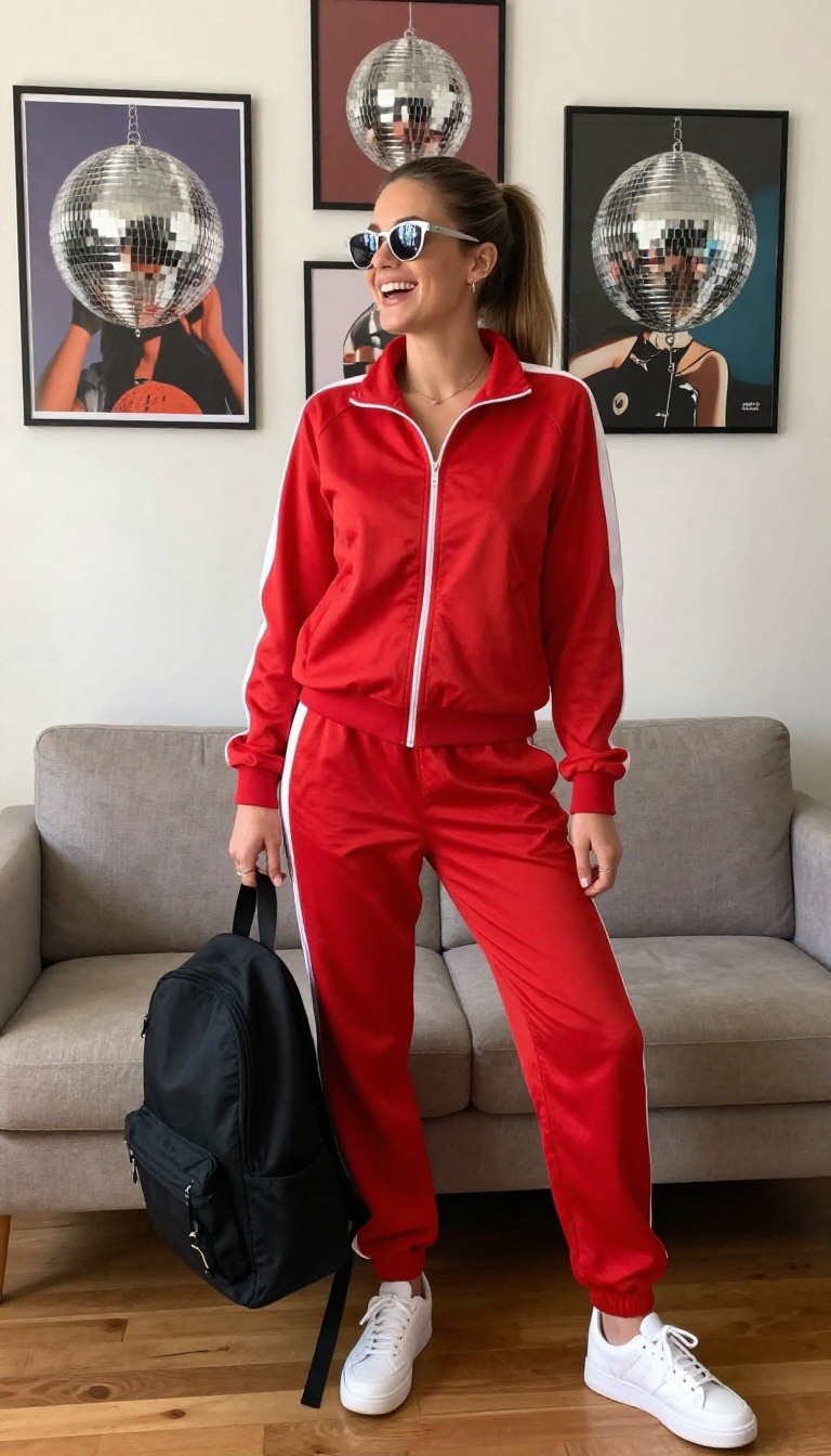 9. Sporty Spice: Track Jacket and Sunglasses