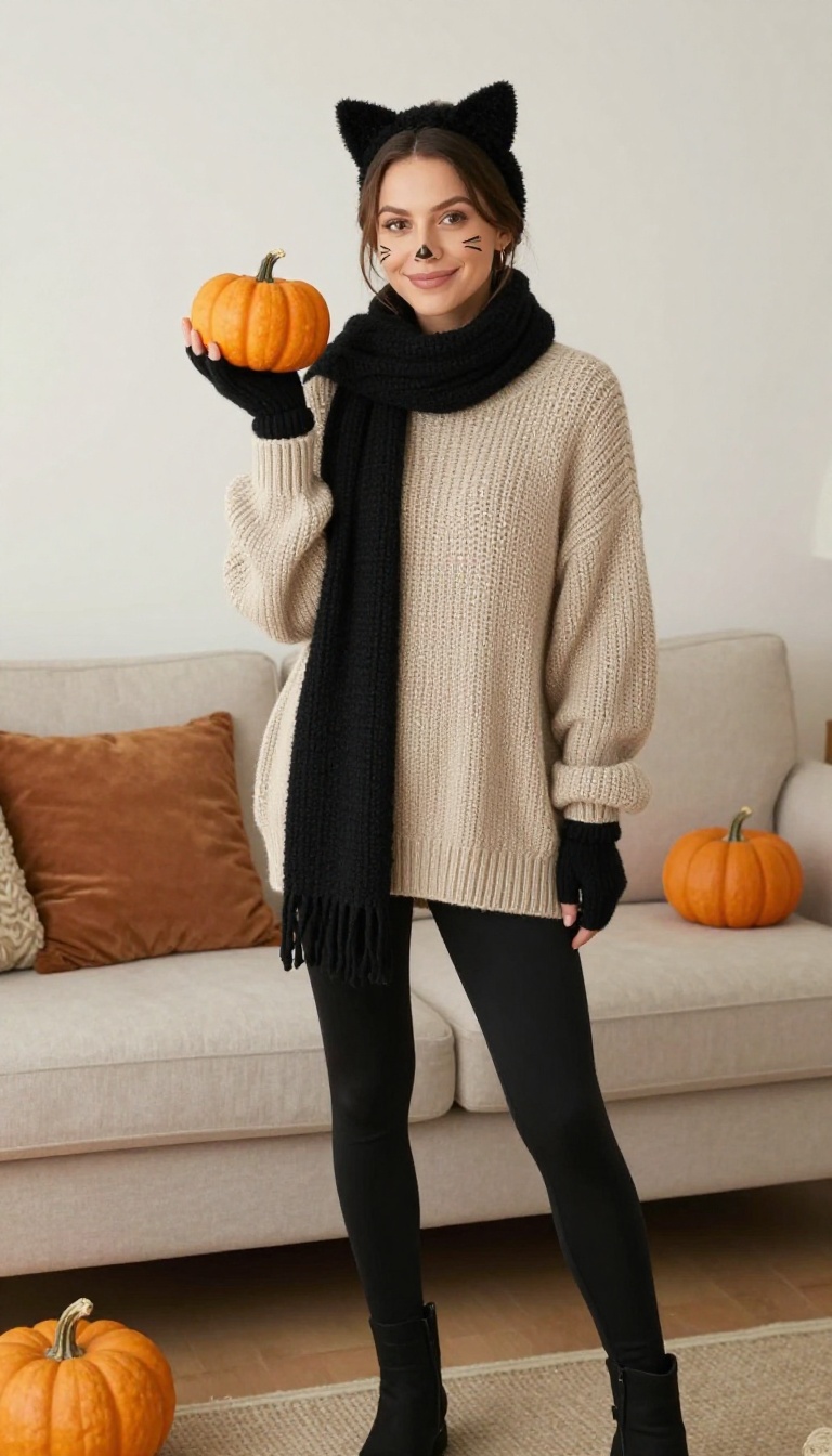 3. Cozy Cat in a Sweater