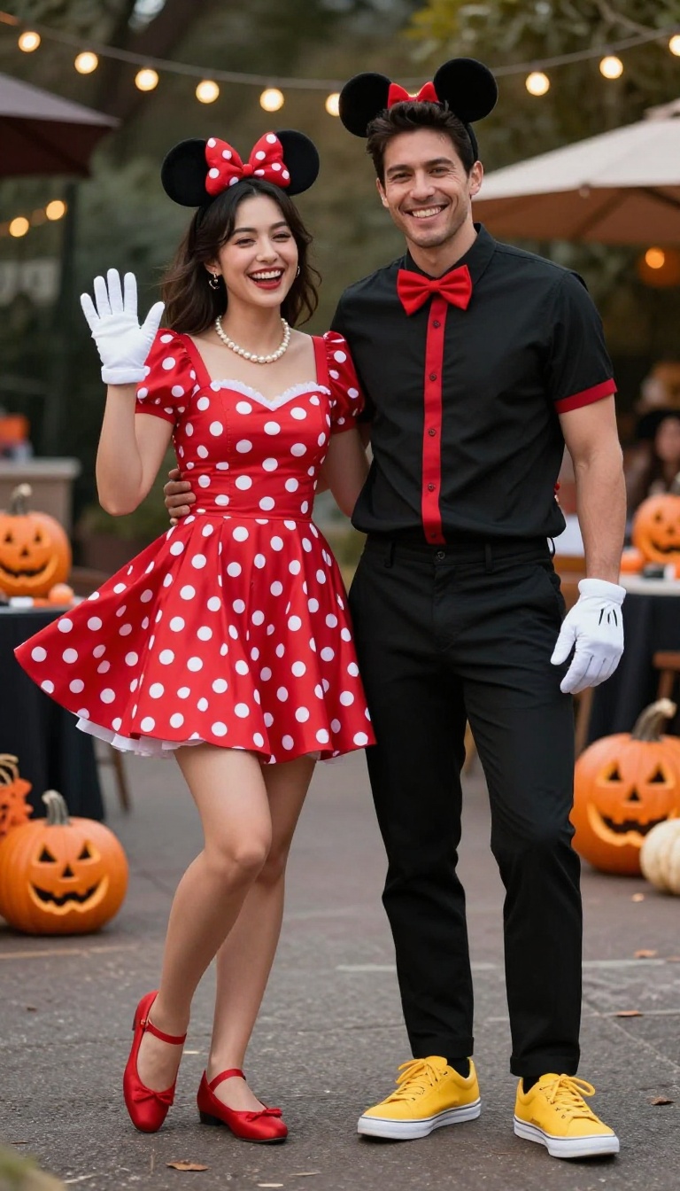 6. Animated Pair: Mickey and Minnie Mouse