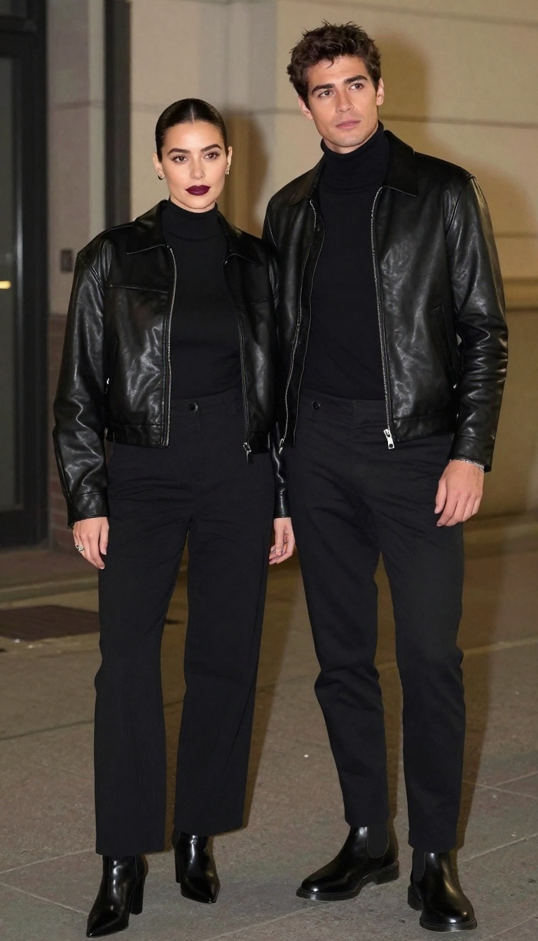 7. Spooky Chic: Vampire Couple in Modern Wear
