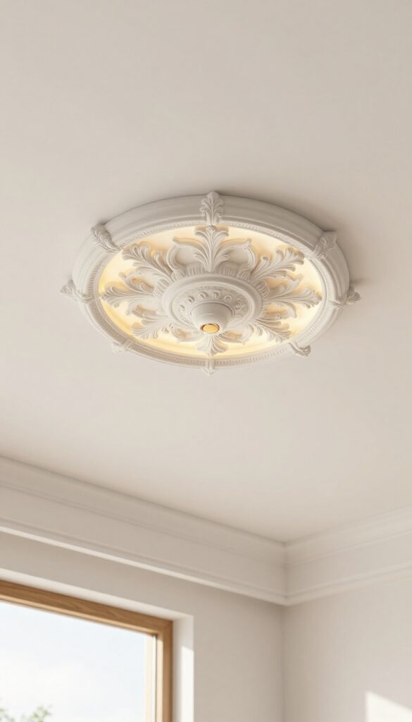 9. Ceiling Medallion for a Classic Touch idea