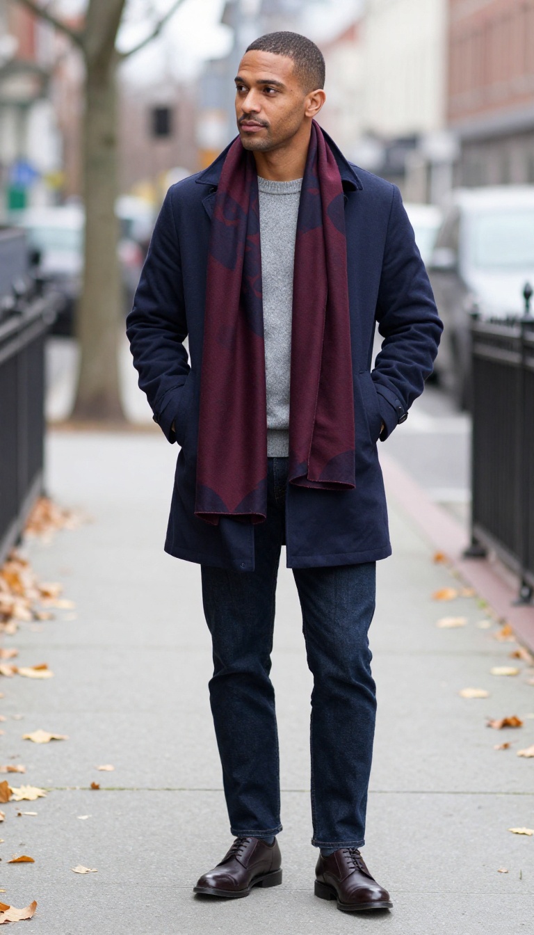 10. The Accessory-Led Look: Statement Scarf and Leather Gloves