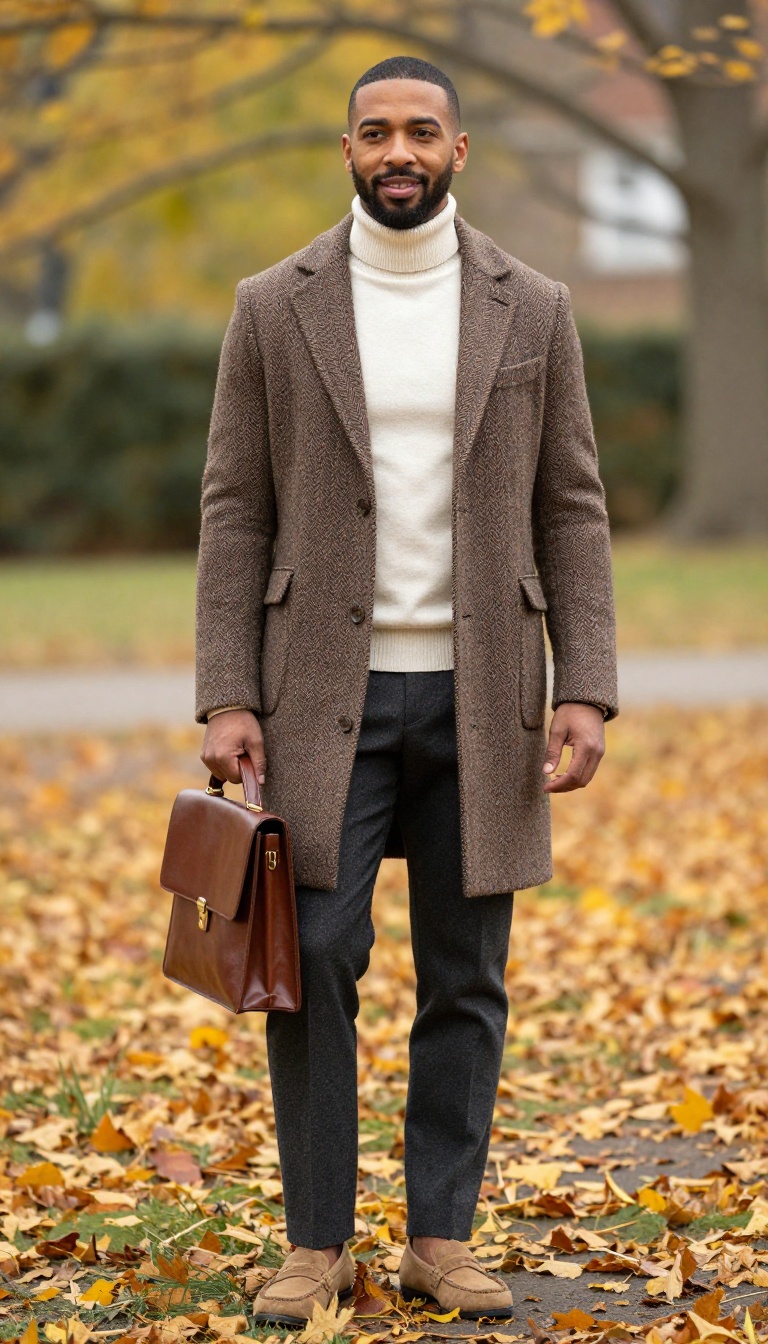 1. The Tweed Blazer and Turtleneck