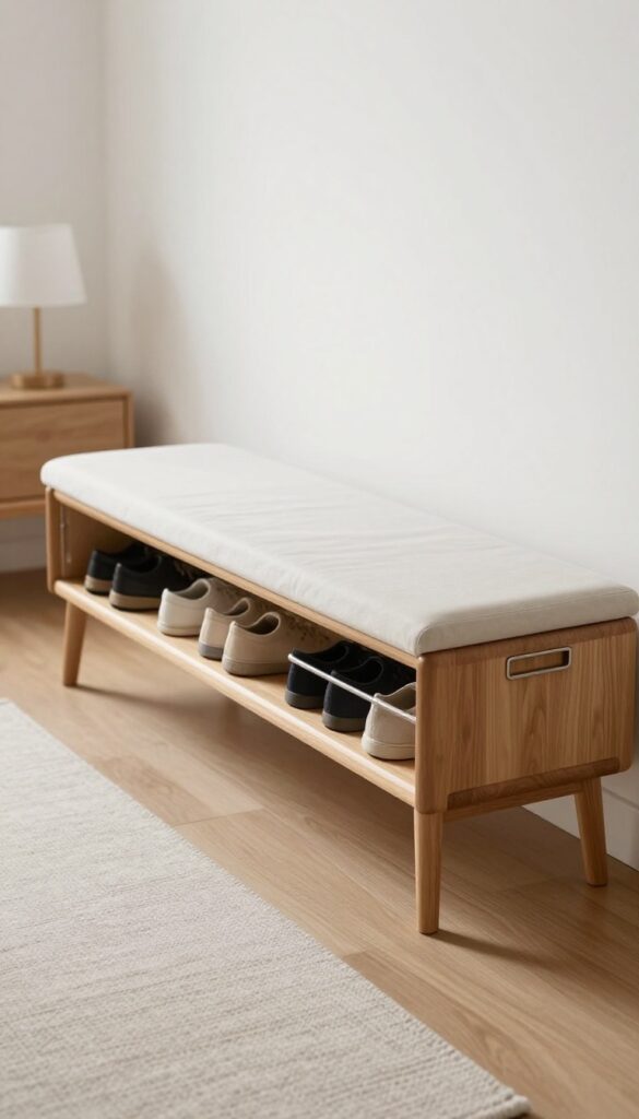6. Bench Storage That Pulls Double Duty idea