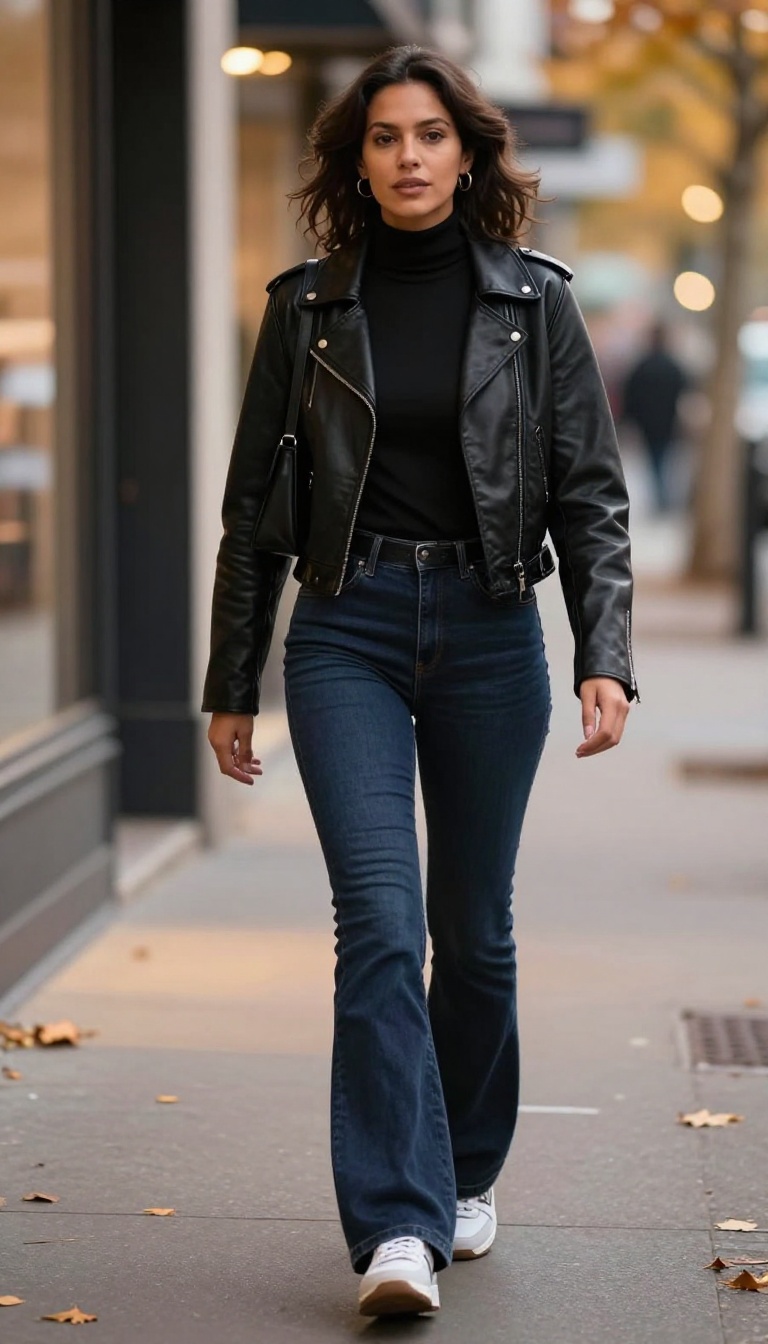 8. Flared Jeans and New Balance 550 for a Retro-Chic Date Night