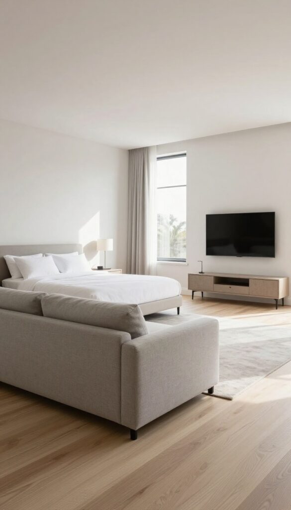 3. Sofa as a Room Divider in Large Bedrooms idea