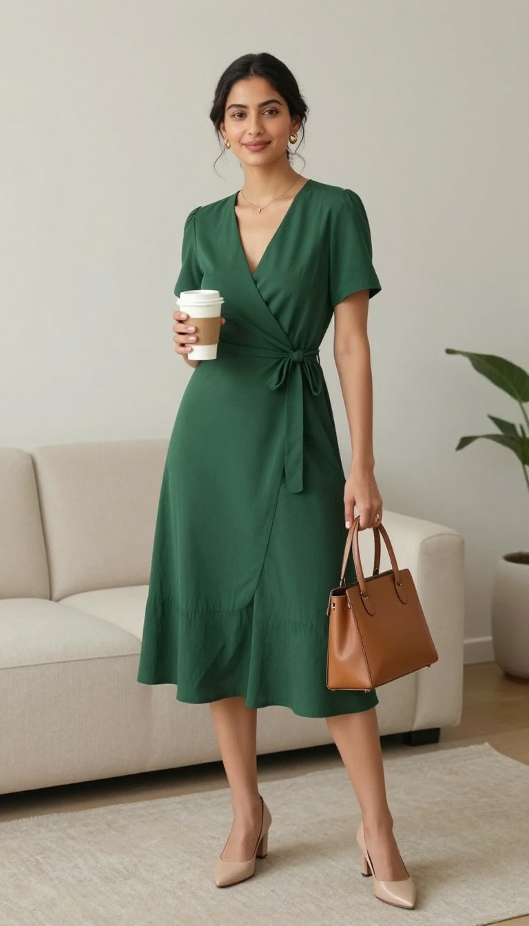9. The Wrap Dress in a Solid Color