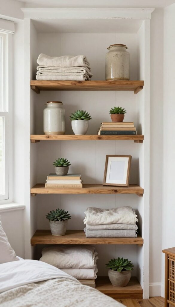 8. Open Shelving With Thoughtful Styling idea