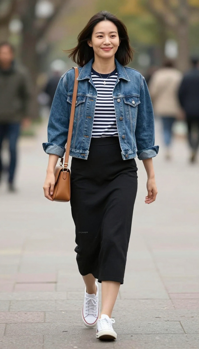 2. Denim Jacket and Snoga Skirt
