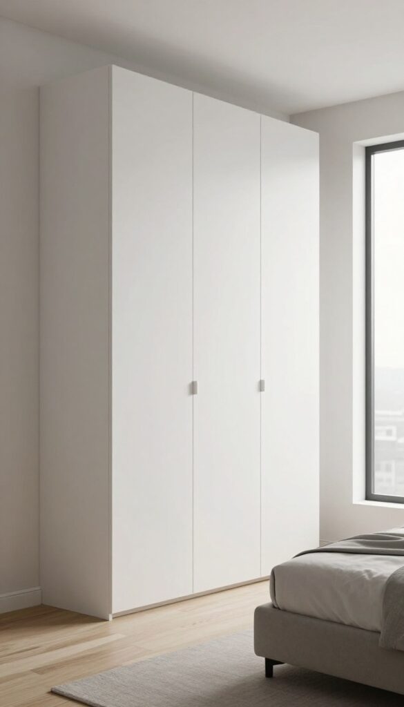 4. Minimalist Handleless Wardrobe idea