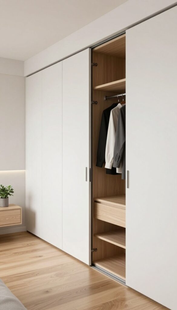 3. Sliding Door Wardrobes With Minimal Tracks idea
