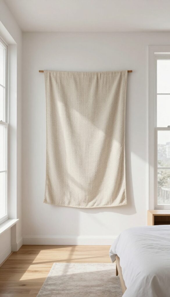 8. Fabric Hangings or Tapestries With Structure idea
