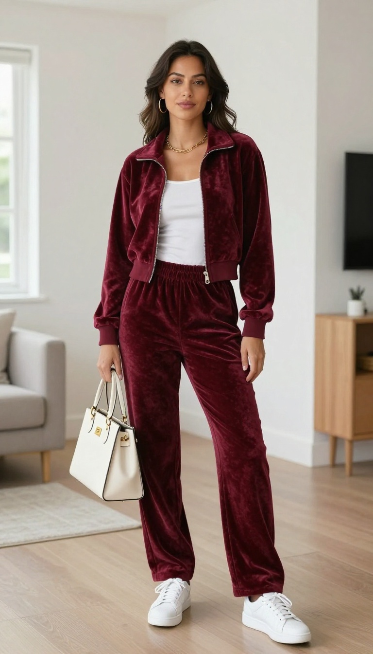 15. The Velour Tracksuit: Comfort Meets Glam
