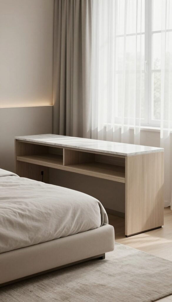 9. Decluttered Surfaces with Hidden Storage idea