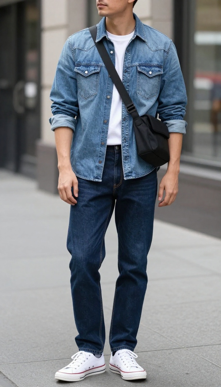 14. Denim on Denim with a Twist