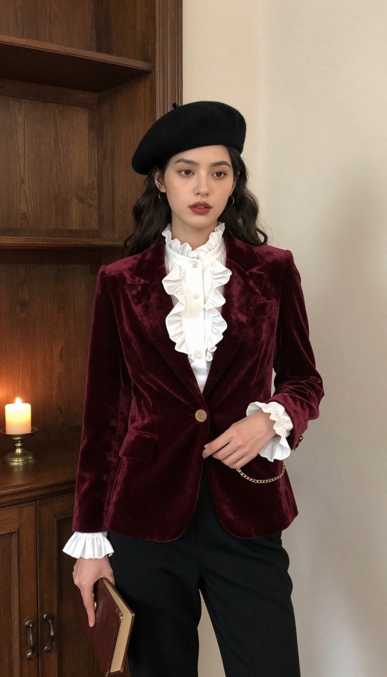 10. Gothic Aristocrat in Velvet and Ruffles